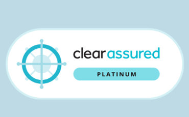 Clear Assured Platinum Standard Accreditation badge – 2024