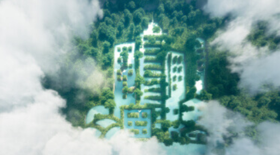 image taken from above the skies