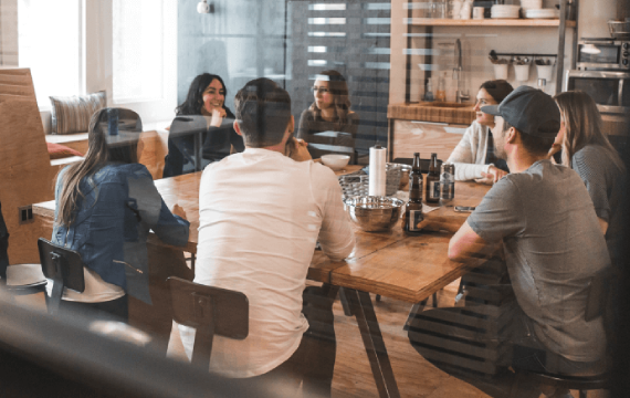 group discussion going on