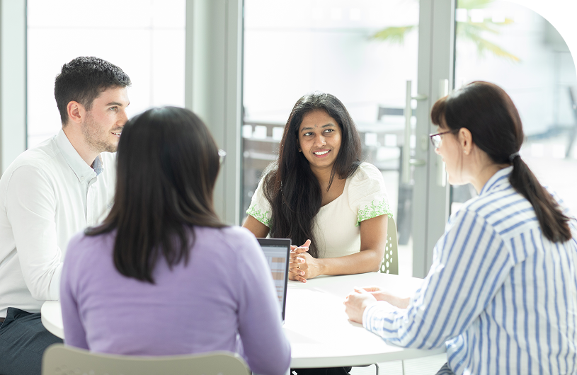 people having a discussion