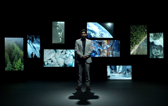 a man standing on a studio.