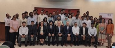 Group photo at AtkinsRéalis booth