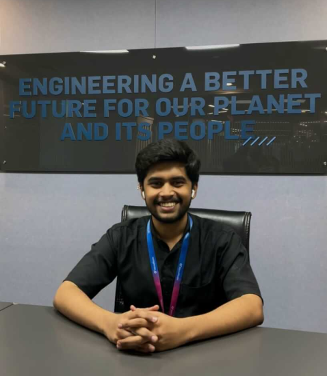 Picture of Chinmay sitting on a chair