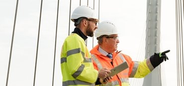 two engineers discussing