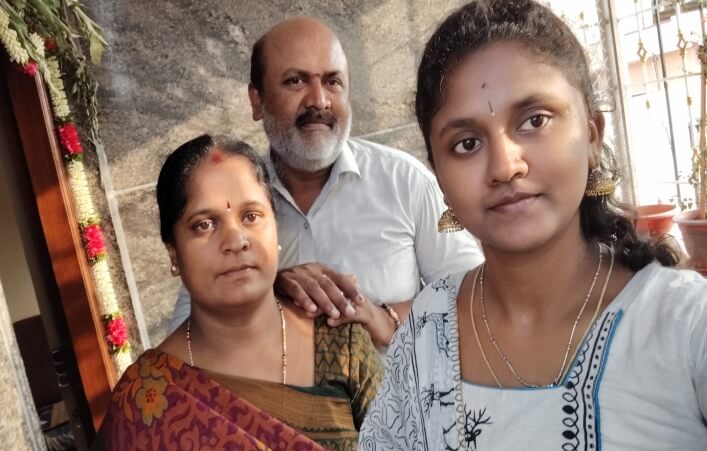 Nagambike with her family