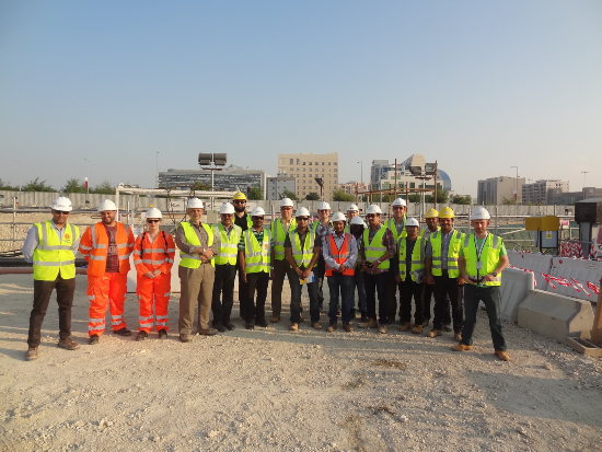 Image of Keith with team on site