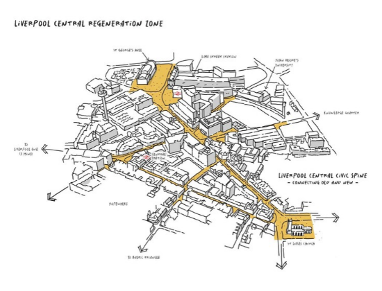 Map of liverpool central and a=surrounding areas