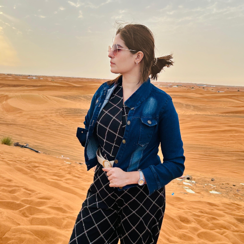 Image of Hrudya standing in a desert