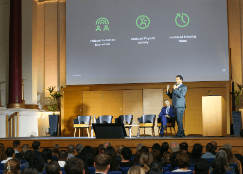 A candid picture of Ikechukwu during his presentation